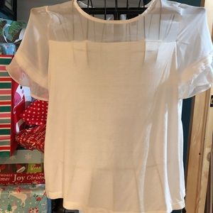 White sheer blouse